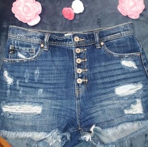Kancan high waist denim shorts